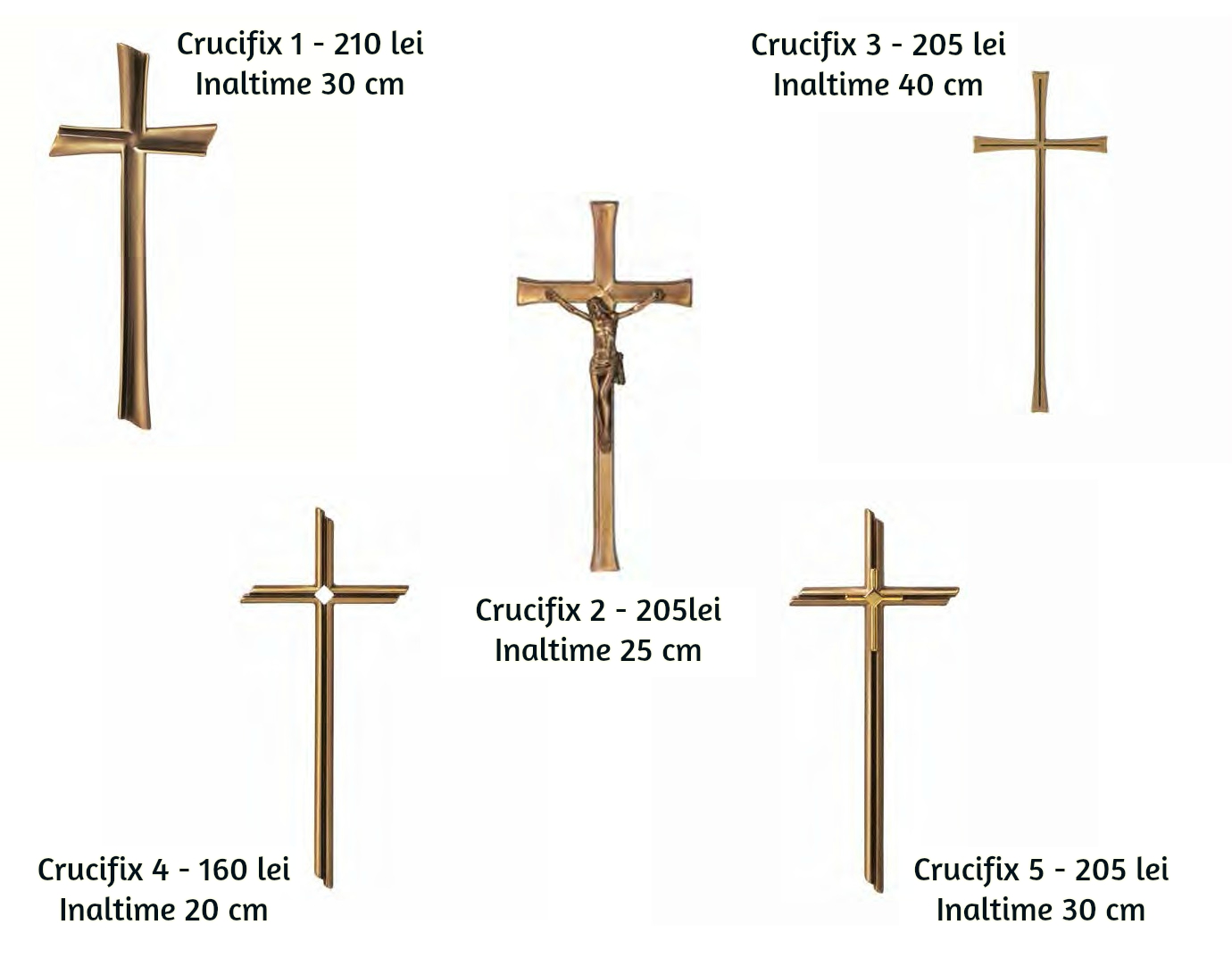 crucifix de bronz