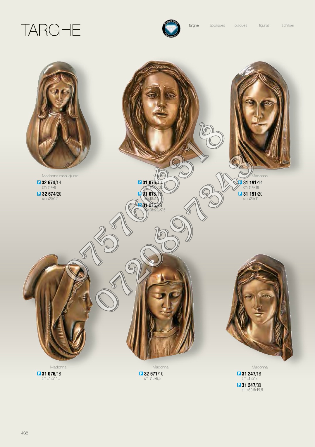 accesorii mormant bronz